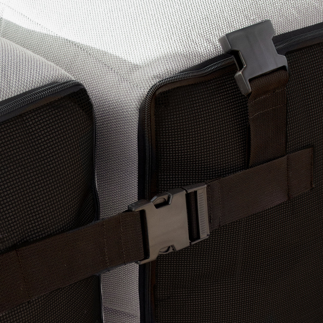 Lounge 3 Puffs Modulares com Canto e Apoio