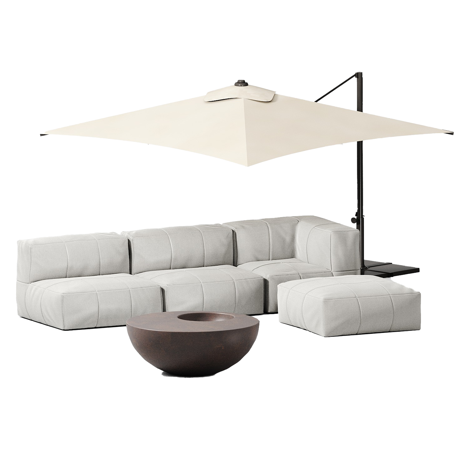 Kit 4 Puffs Puzz Modular + Champanheira + Ombrelone