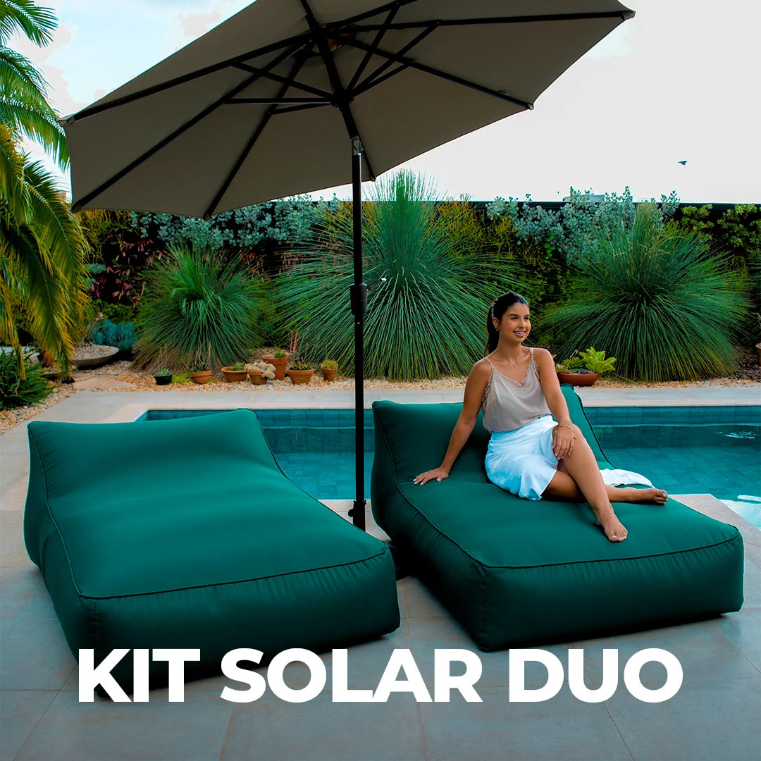 2 Espreguiçadeiras Duo + Ombrelone 2,75M