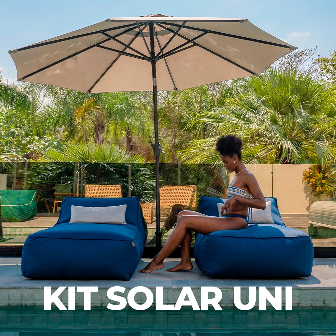 2 Espreguiçadeira Uni + Ombrelone 2,75M