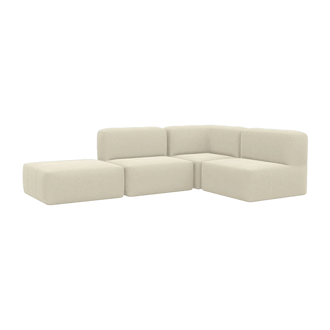 Lounge 4 Puffs Modulares para Canto
