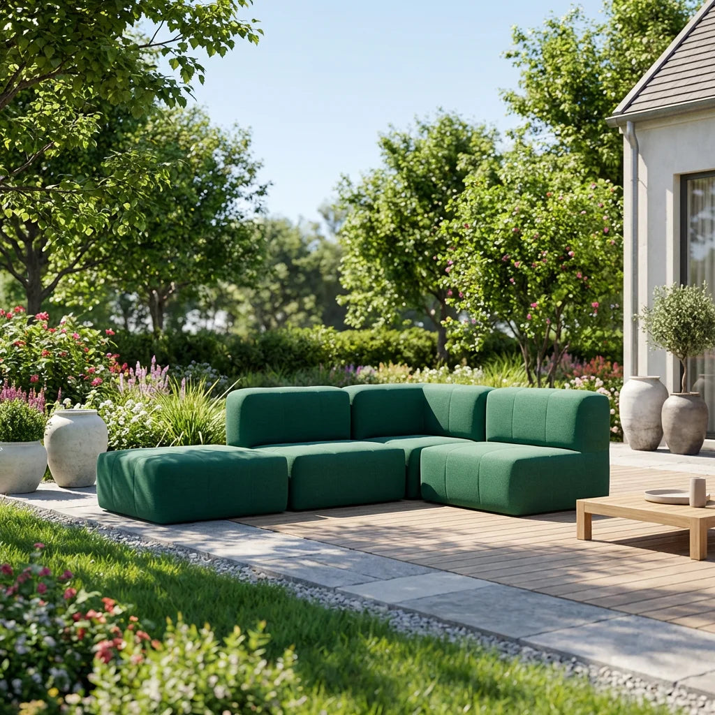 Lounge 4 Puffs Modulares para Canto