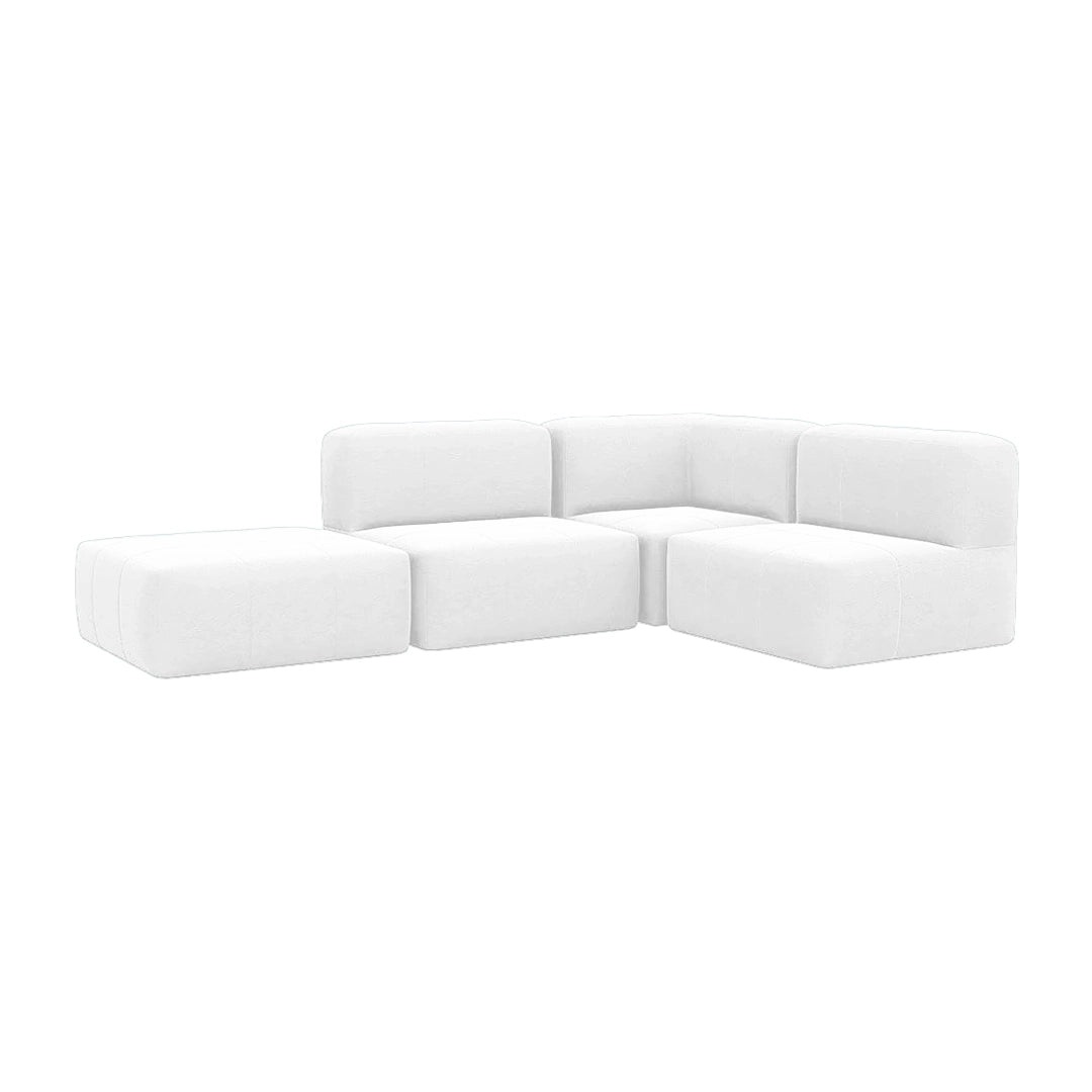 Lounge 4 Puffs Modulares para Canto