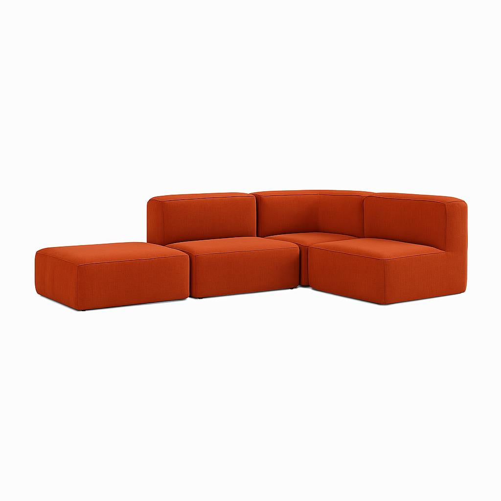 Lounge 4 Puffs Modulares para Canto