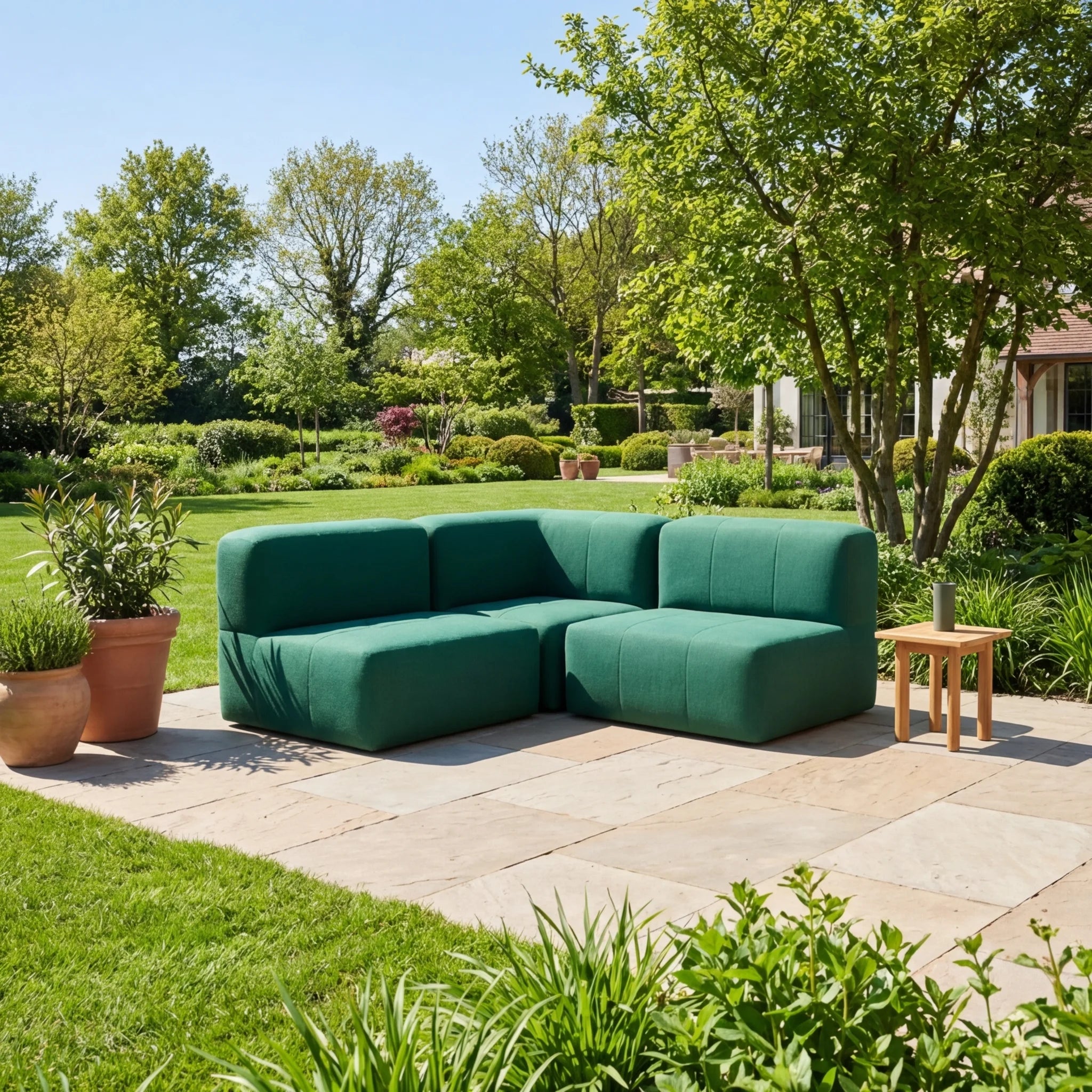 Lounge 3 Puffs Modulares para Canto