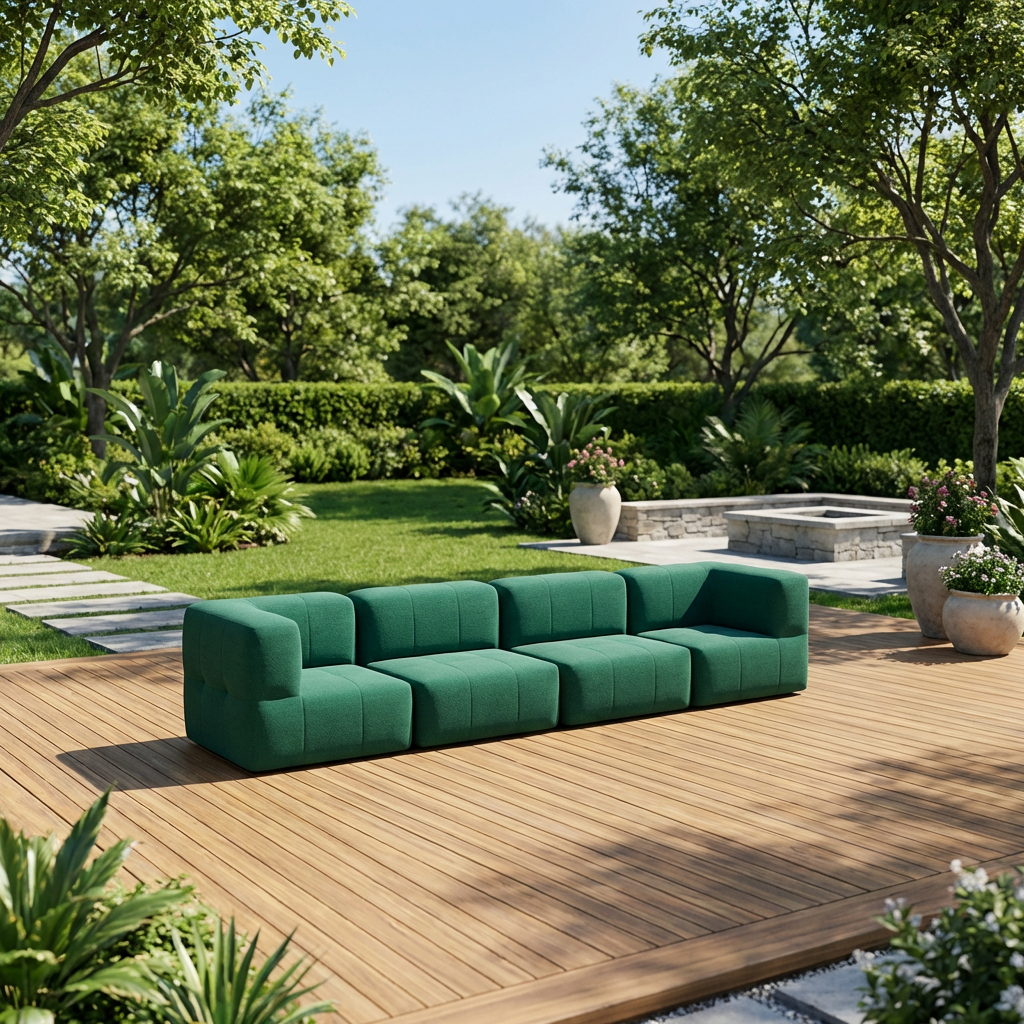 Lounge 4 Puffs Modulares