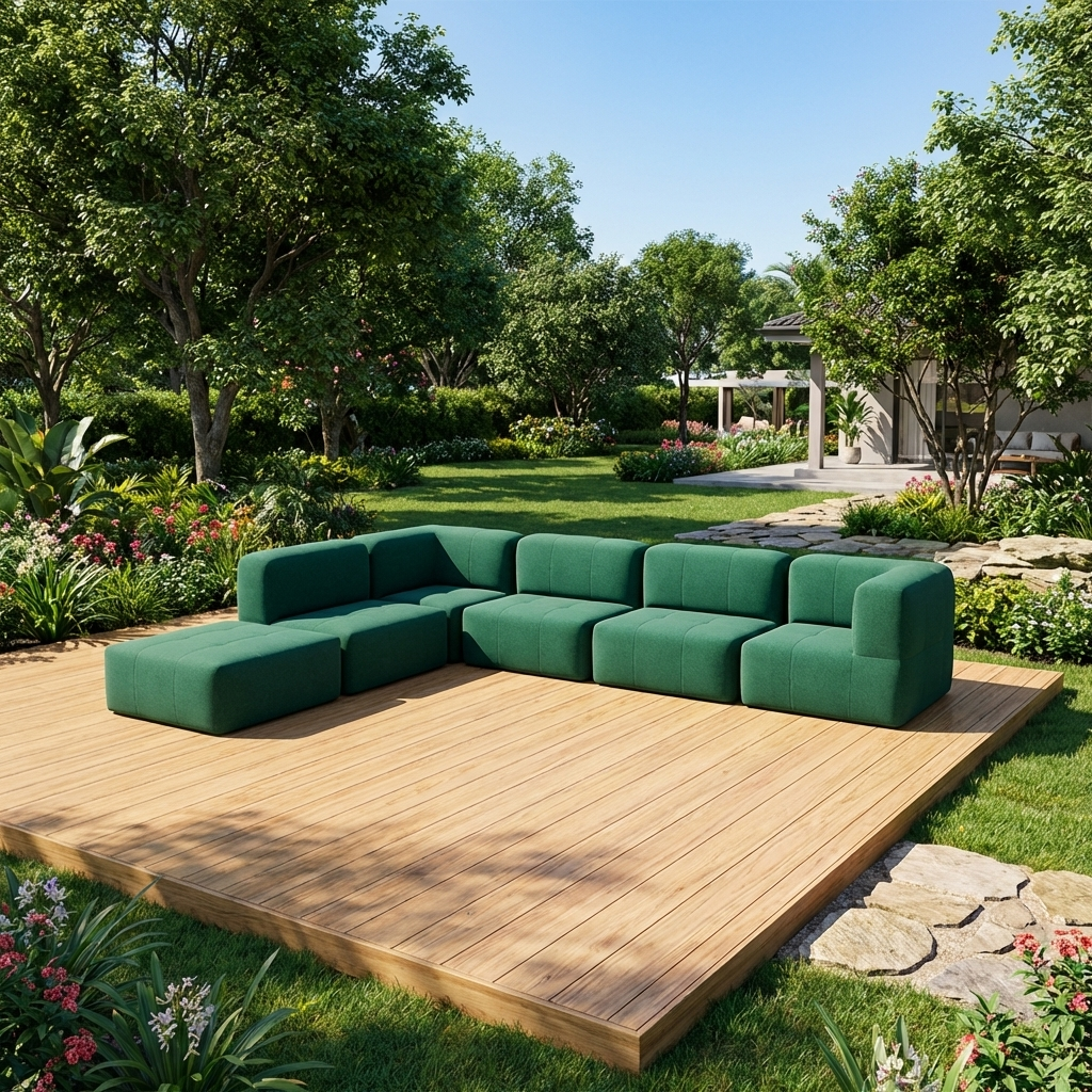 Lounge 6 Puffs Modulares para Canto