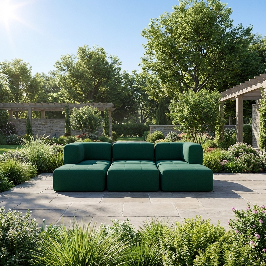 Lounge de 6 Puffs Modulares