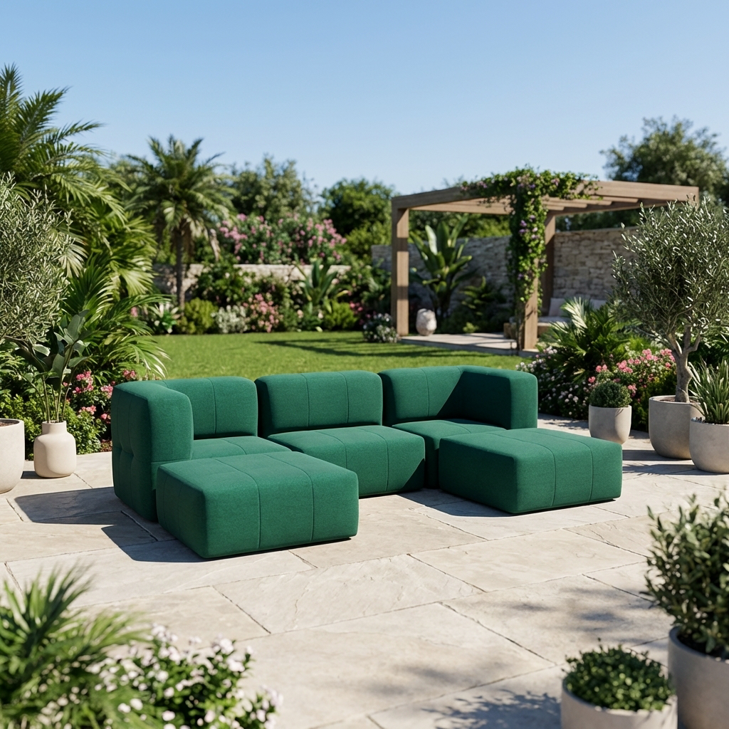 Lounge de 5 Puffs Modulares